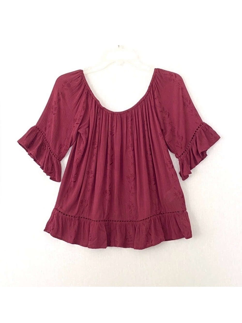 Superdry off shoulder bohemian style top